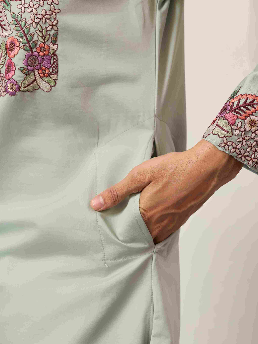 Pista Green Kurta Pant Set for Wedding & Festive Wear