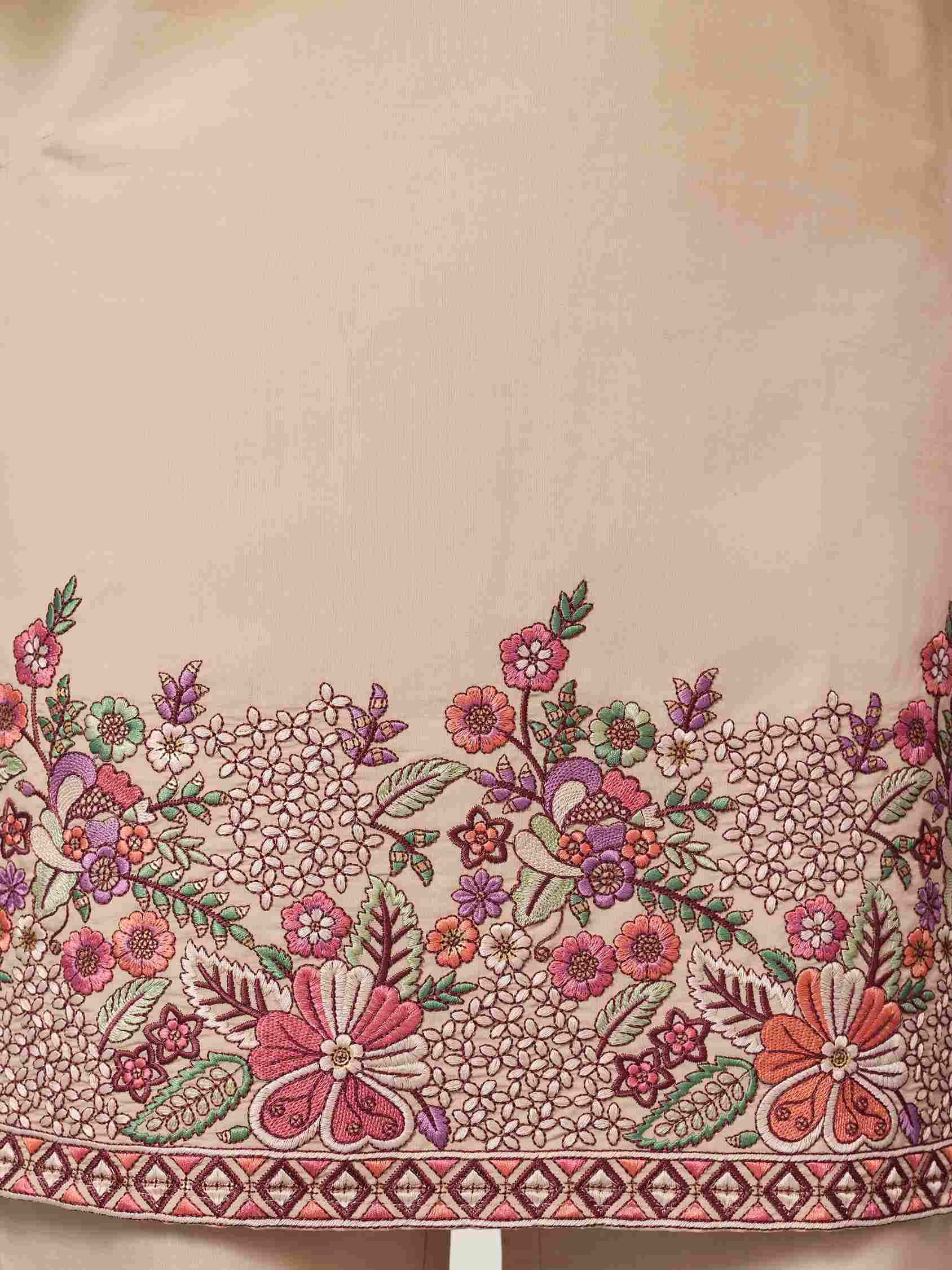 Beige Color Kurta Pant Set for Mens Traditional Outfit