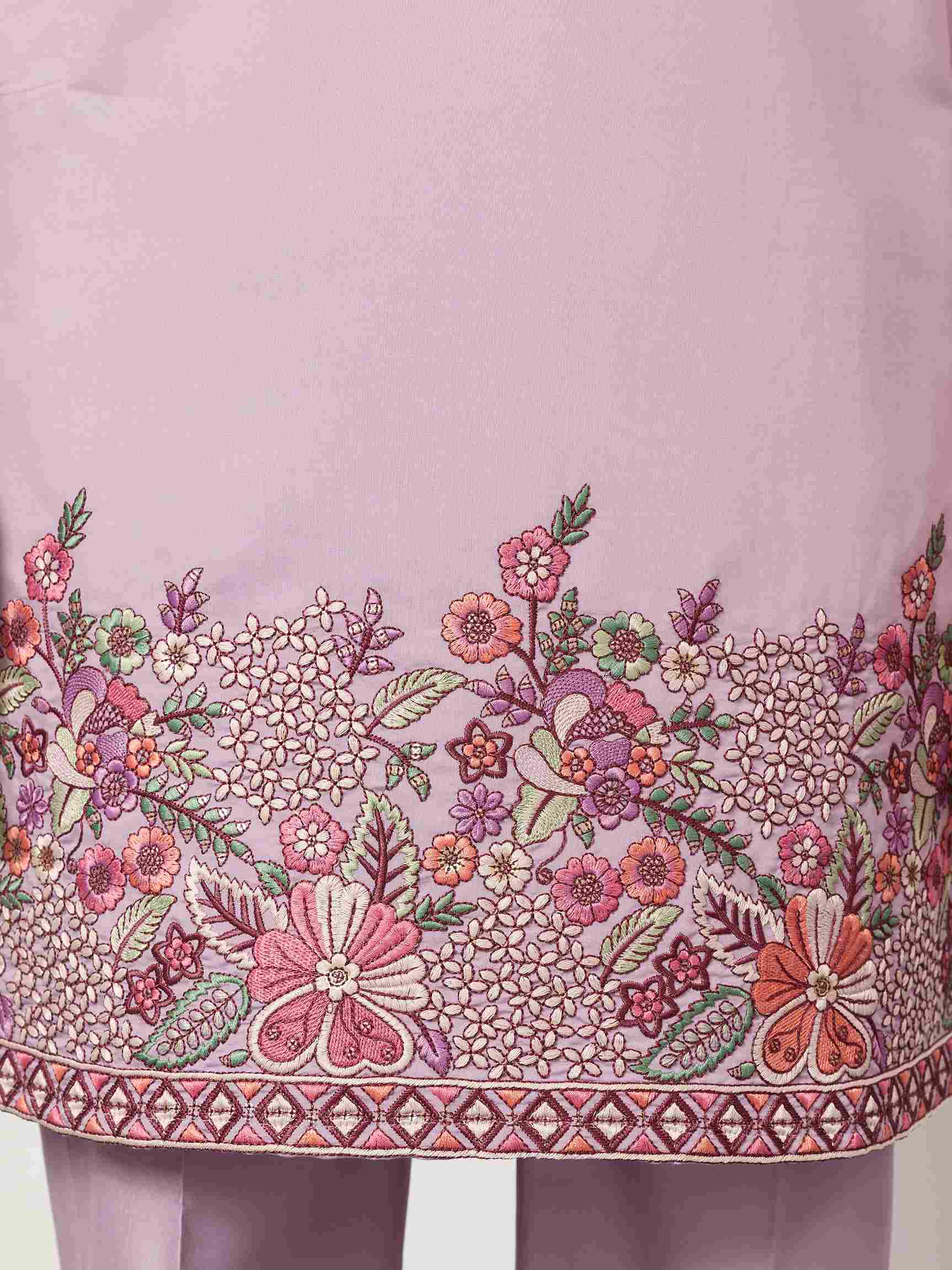 Lavender Kurta Pant Set for Traditional Mens Fashion