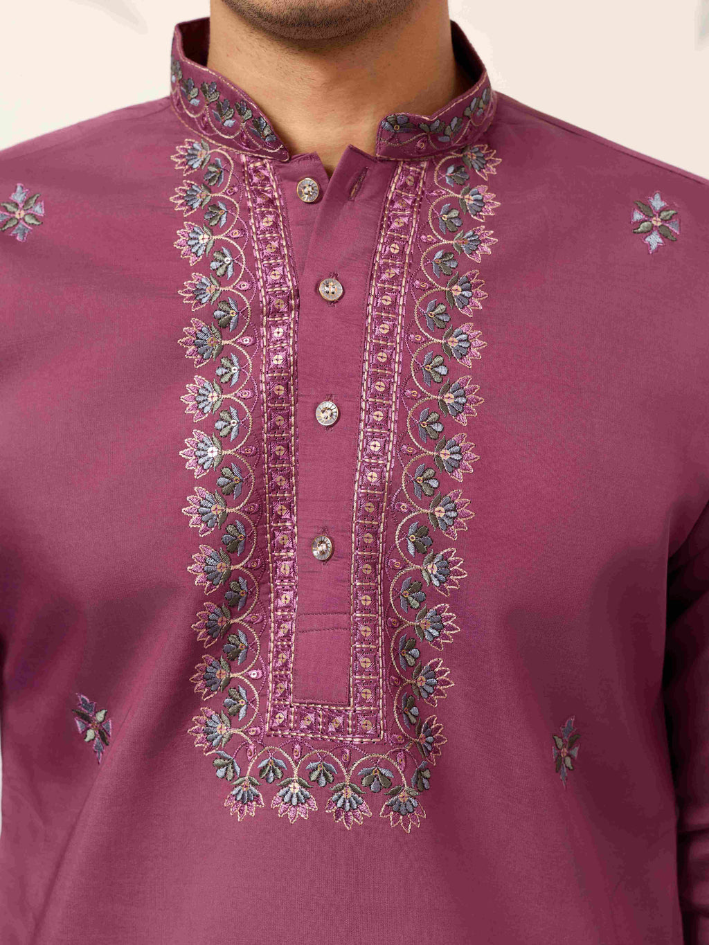 Trendy Pink Color Kurta with Dupatta for Mens Wear
