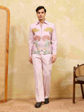 Mens Wear Special Pink Velvet Bomber Jacket Set