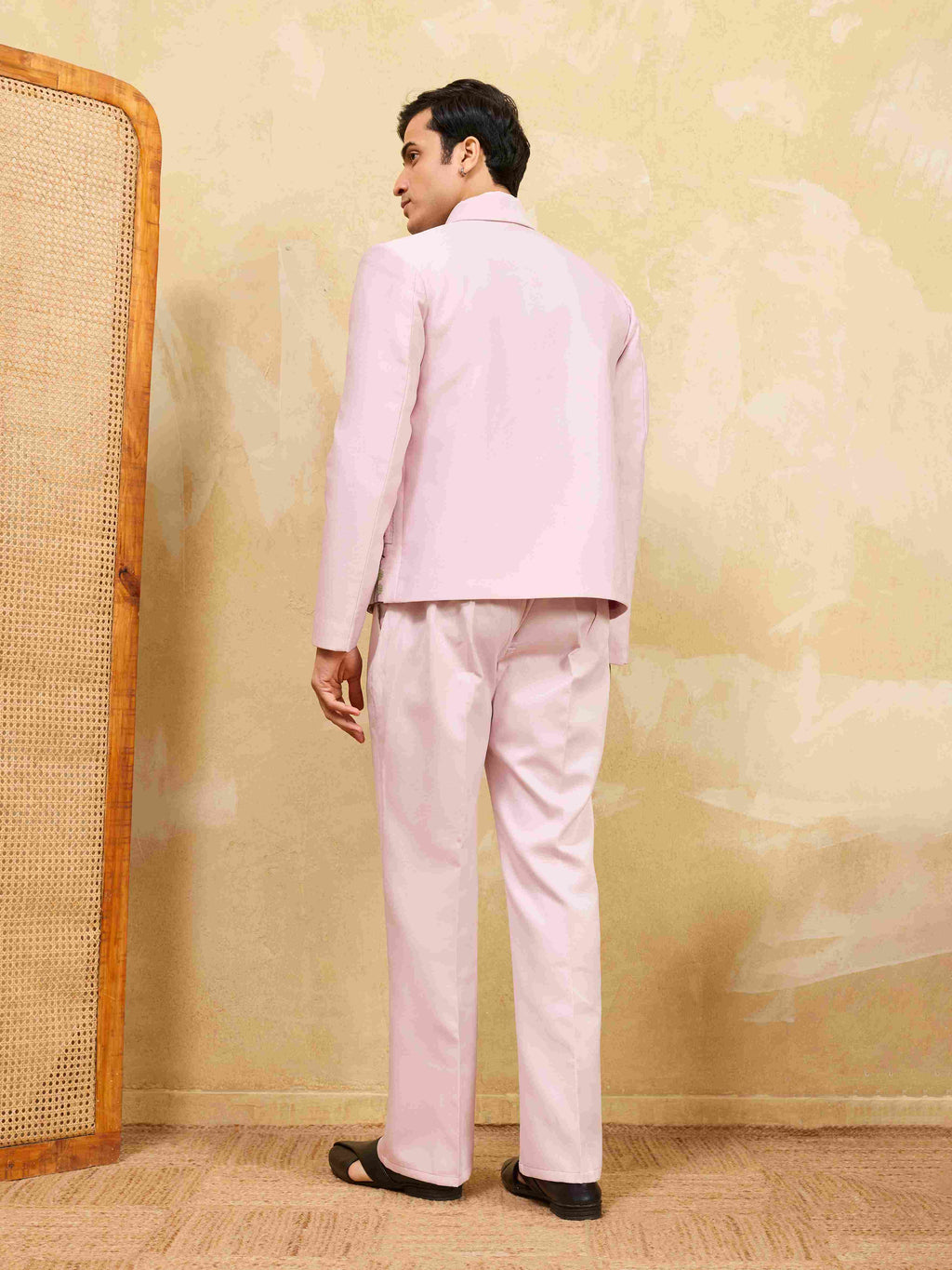 Mens Wear Special Pink Velvet Bomber Jacket Set