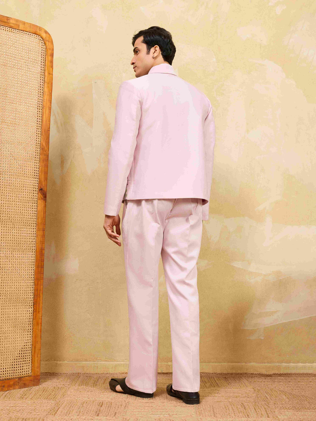 Mens Wear Special Pink Velvet Bomber Jacket Set