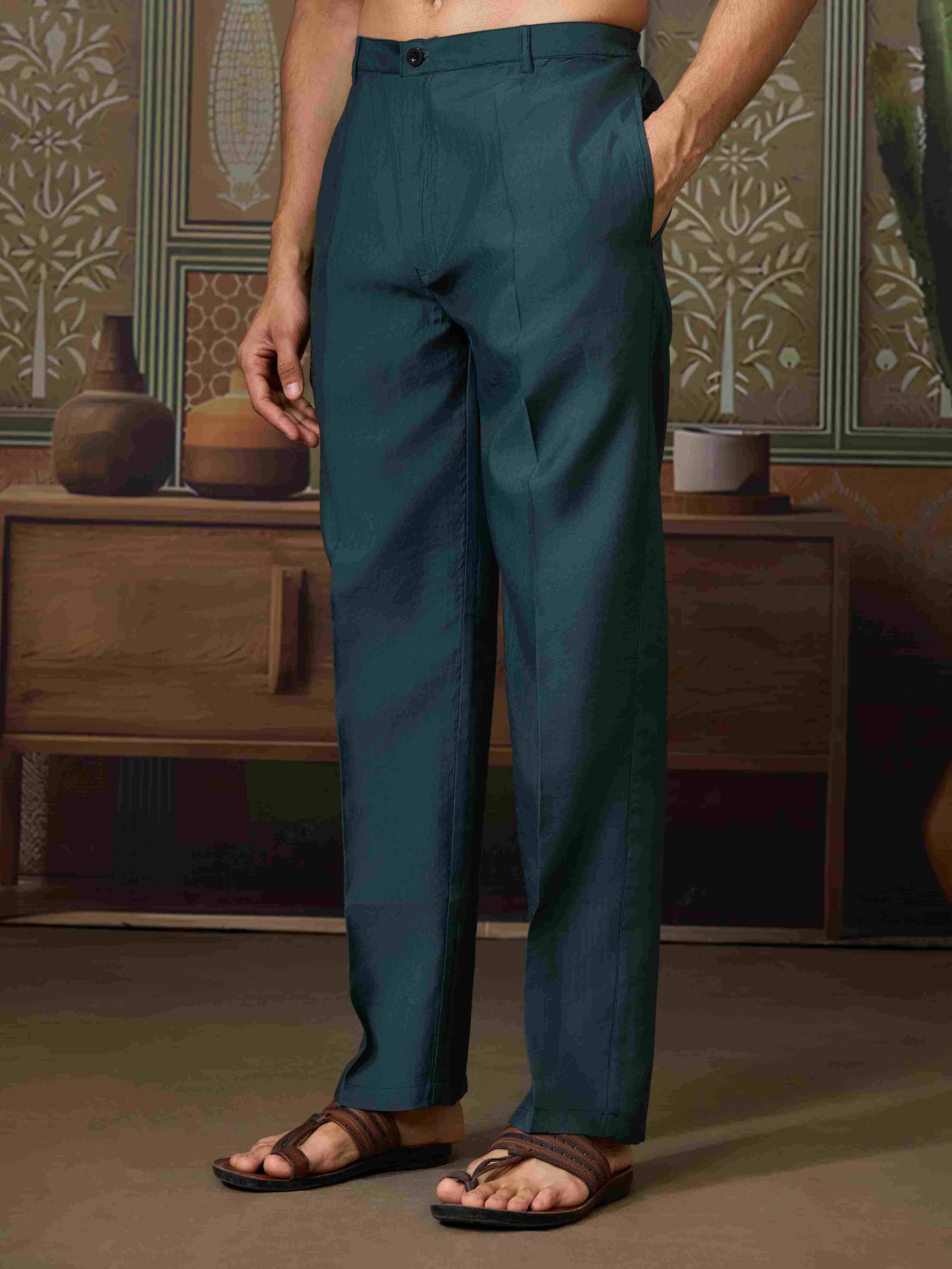 Premium Designer Green Koti Kurta Pair for Men