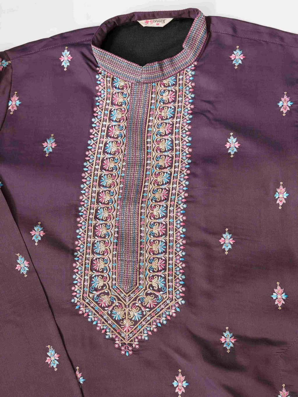Dusty Purple Wedding Kurta with Matching Koti Set for men