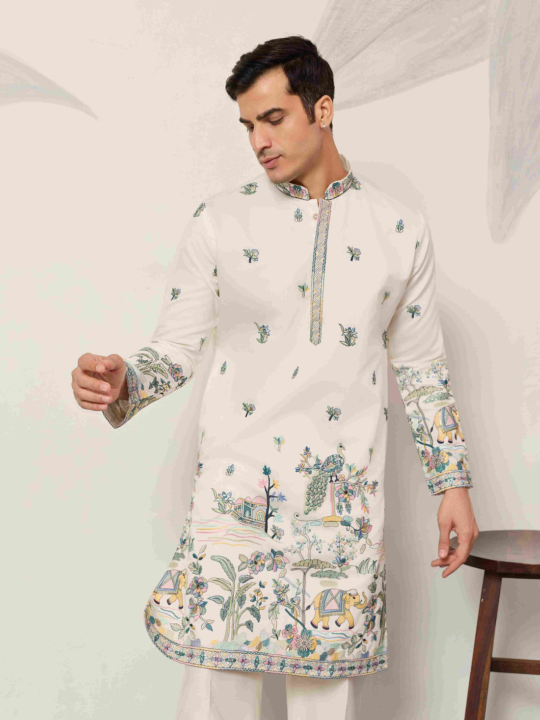 White Kurta for Indian Wedding Mens Wear