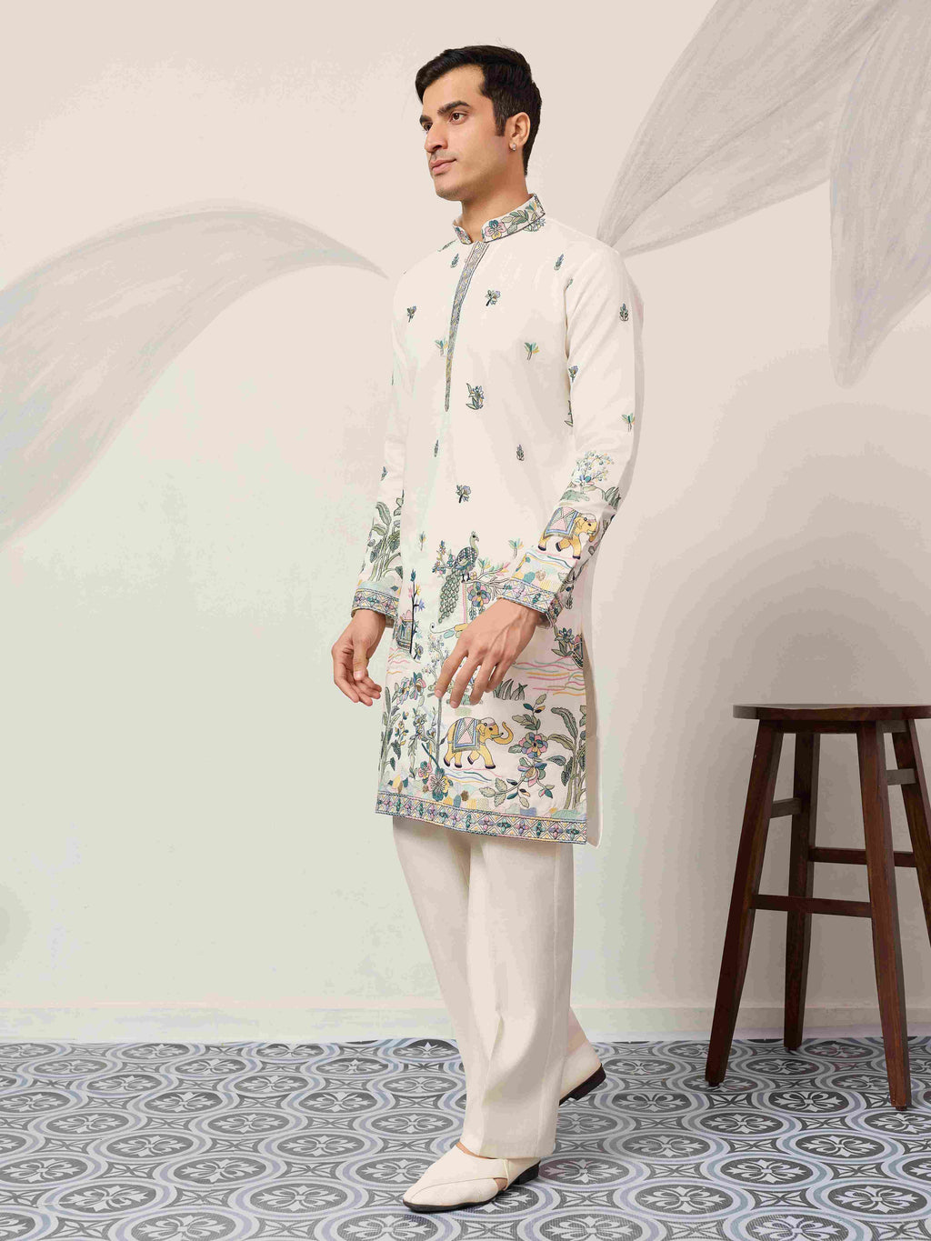 White Kurta for Indian Wedding Mens Wear