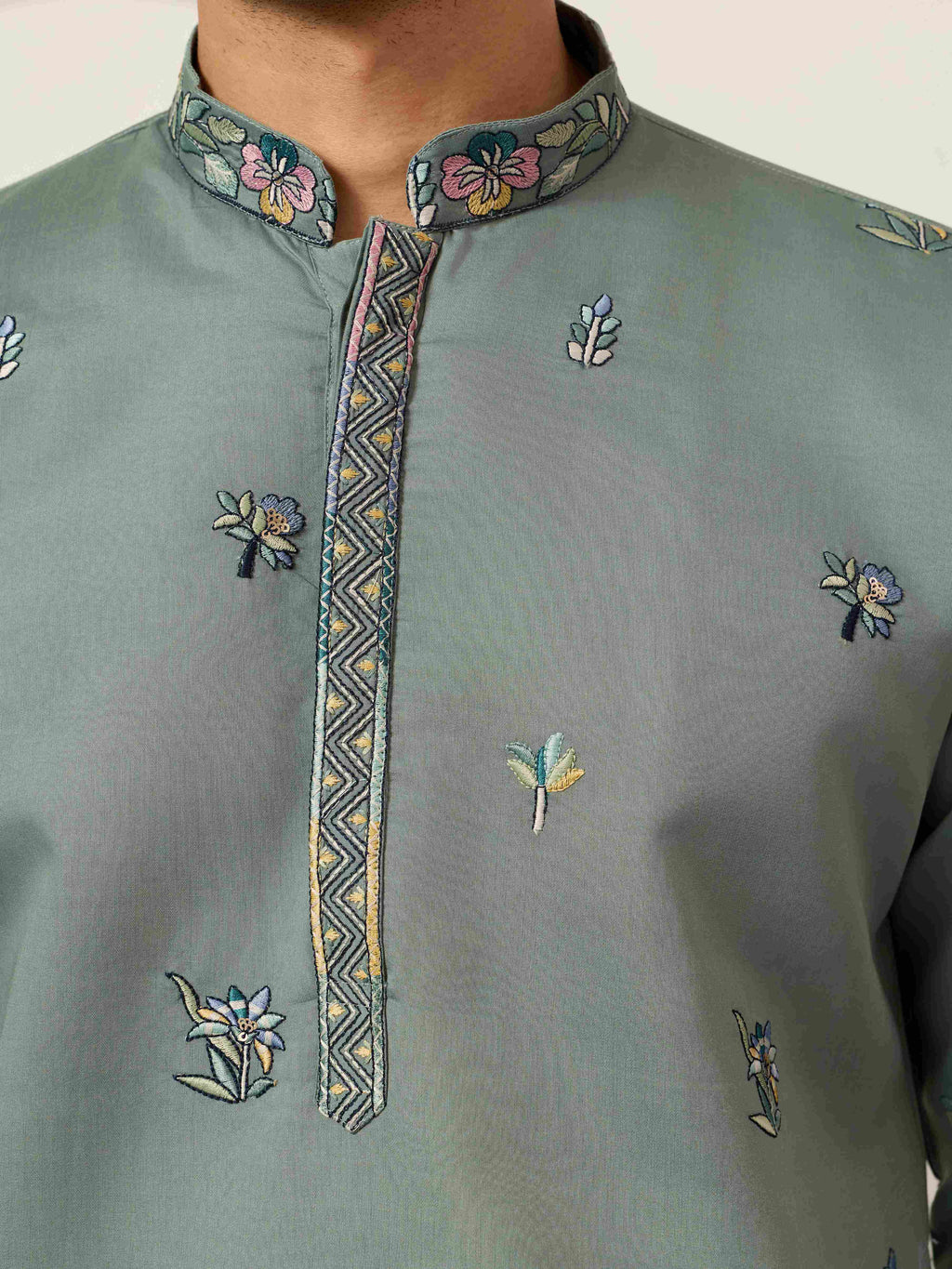 Stylish Pista Mens Wear Kurta for Wedding Occasions