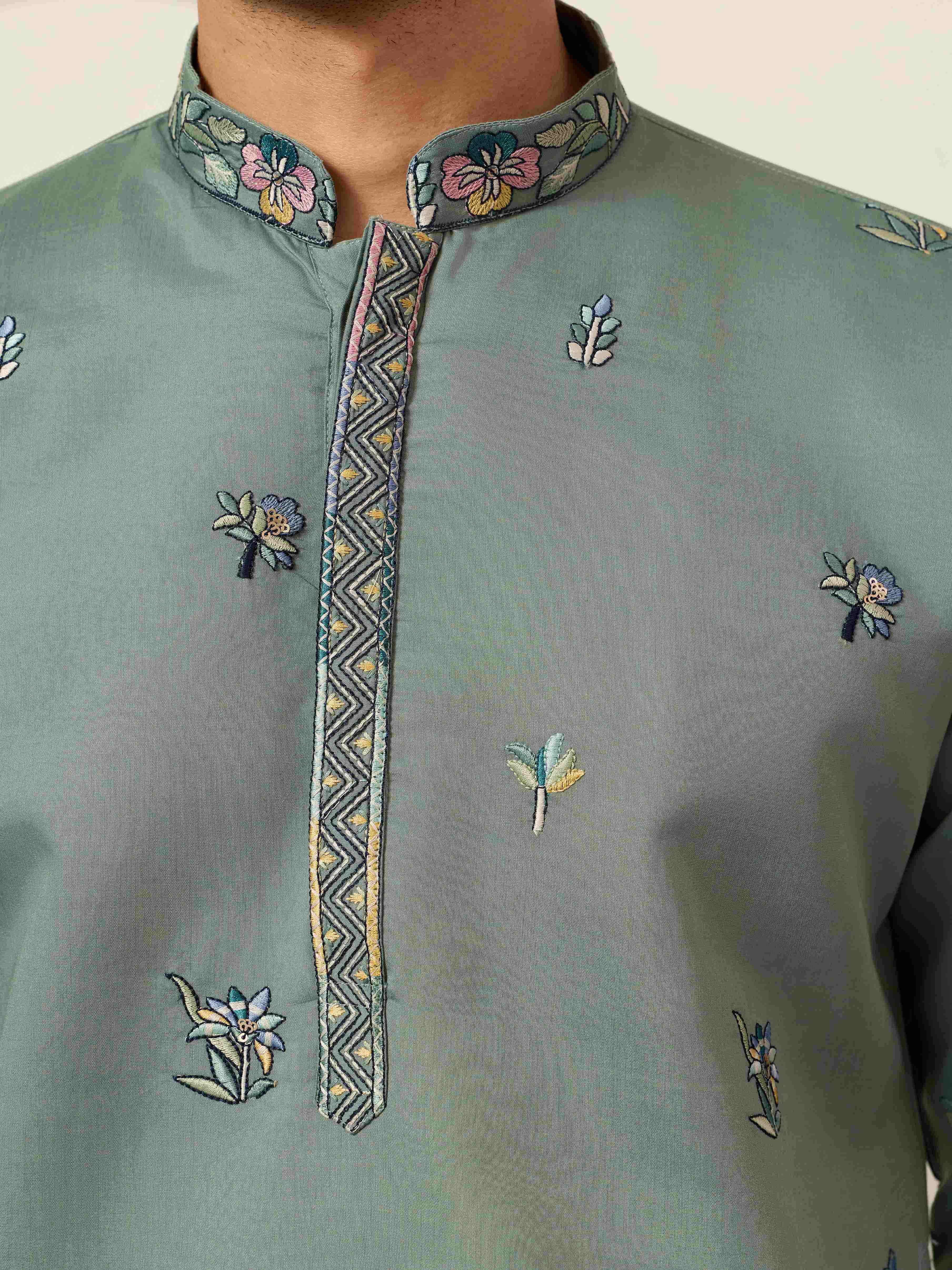 Stylish Pista Mens Wear Kurta for Wedding Occasions