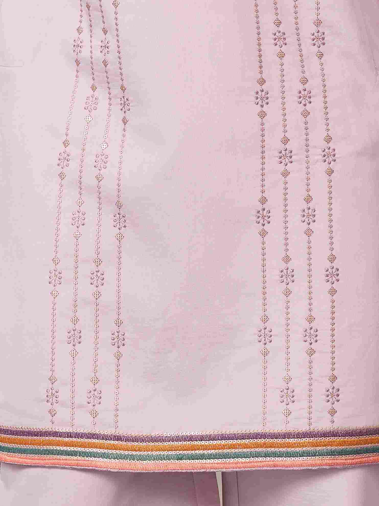 Royal Look Lavender V Neck Kurta Pant for Mens Wear