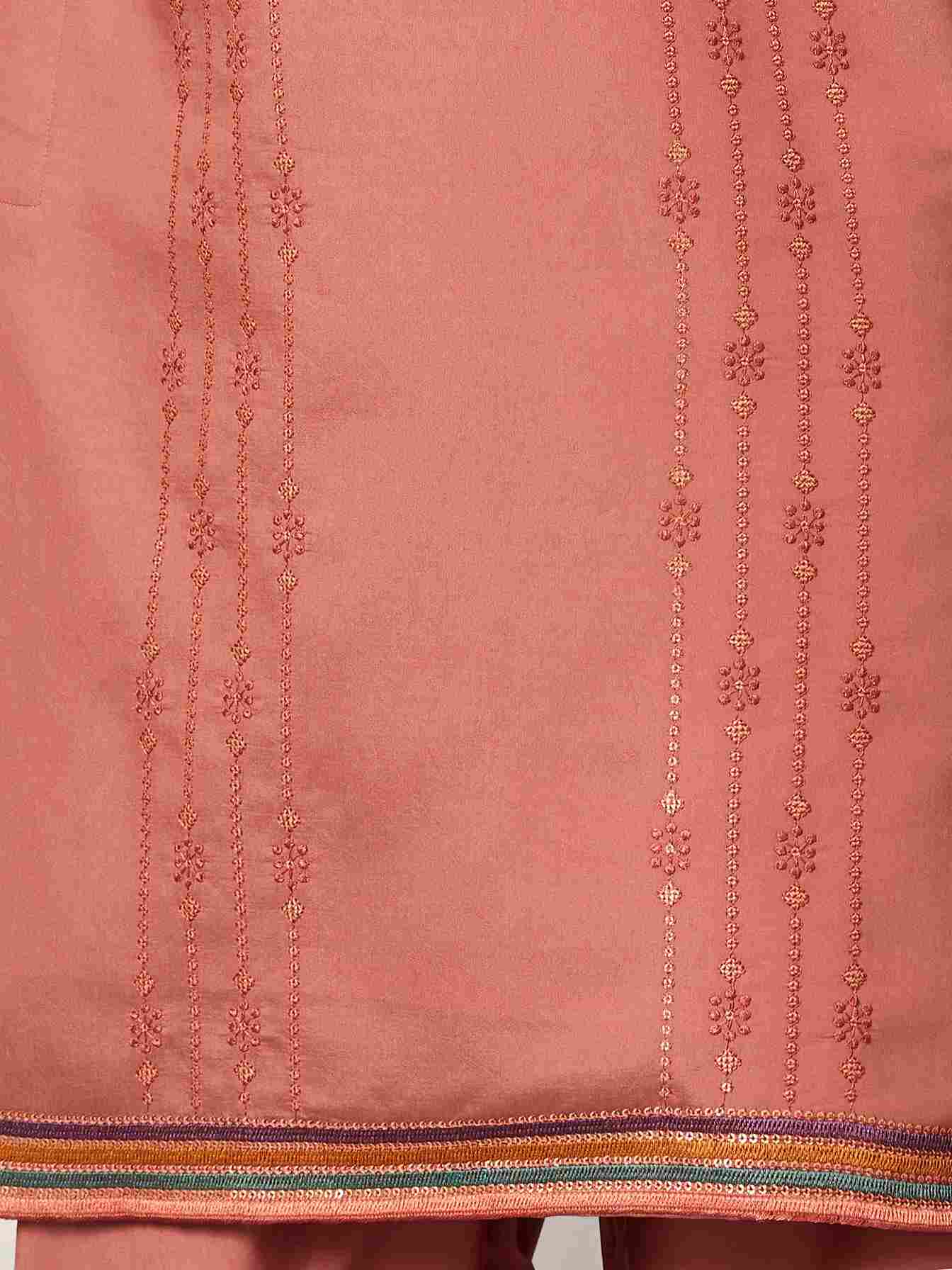 Elegant Royal V Style Orange Kurta Pant for Mens wear