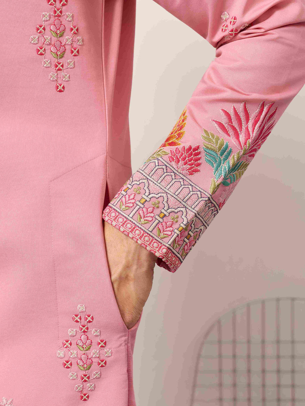 New Stylish Trendy Pink Color Kurta for Mens Wear