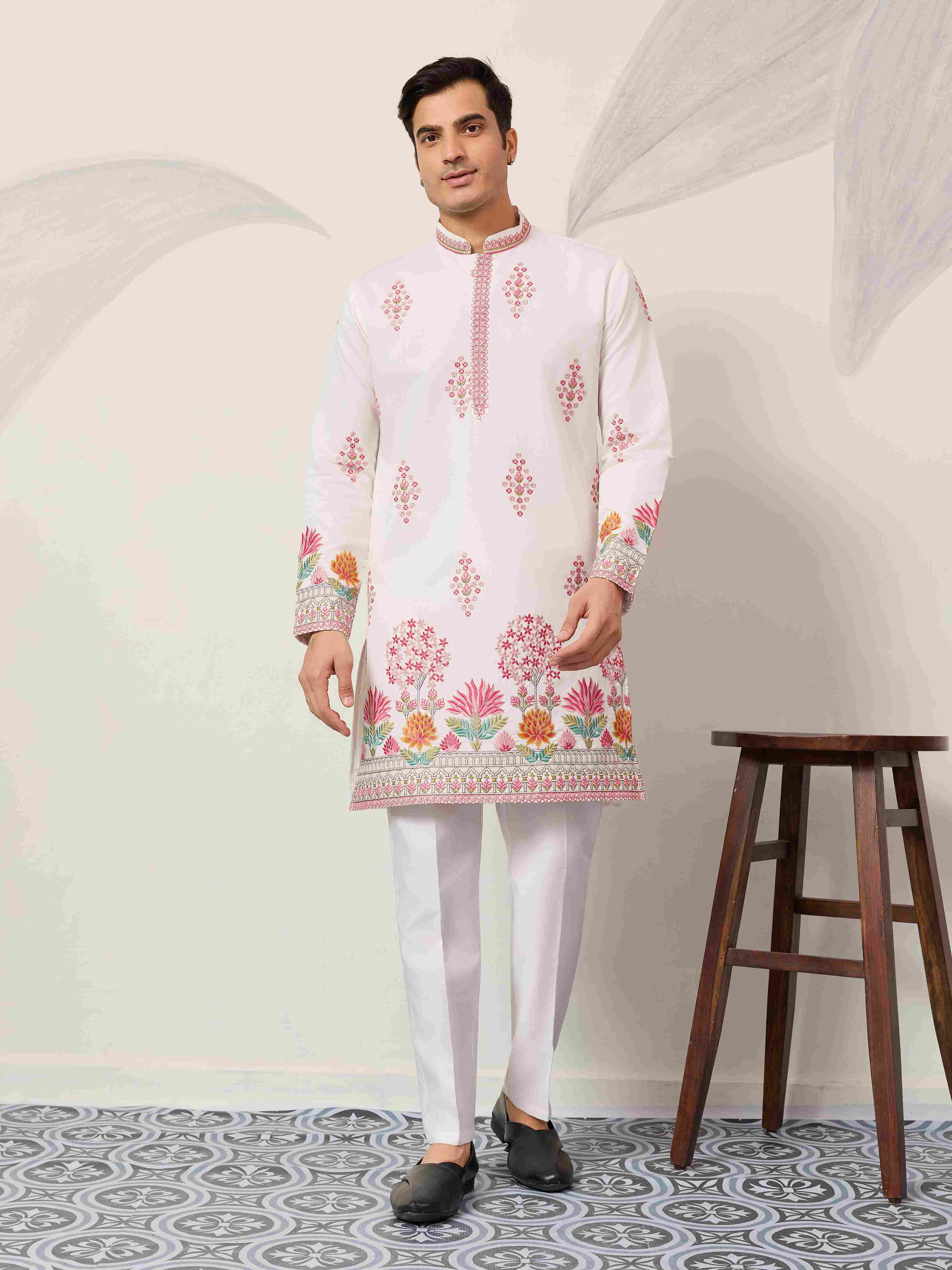 Royal Prince White Kurta Outfit for Mens Wear Collection