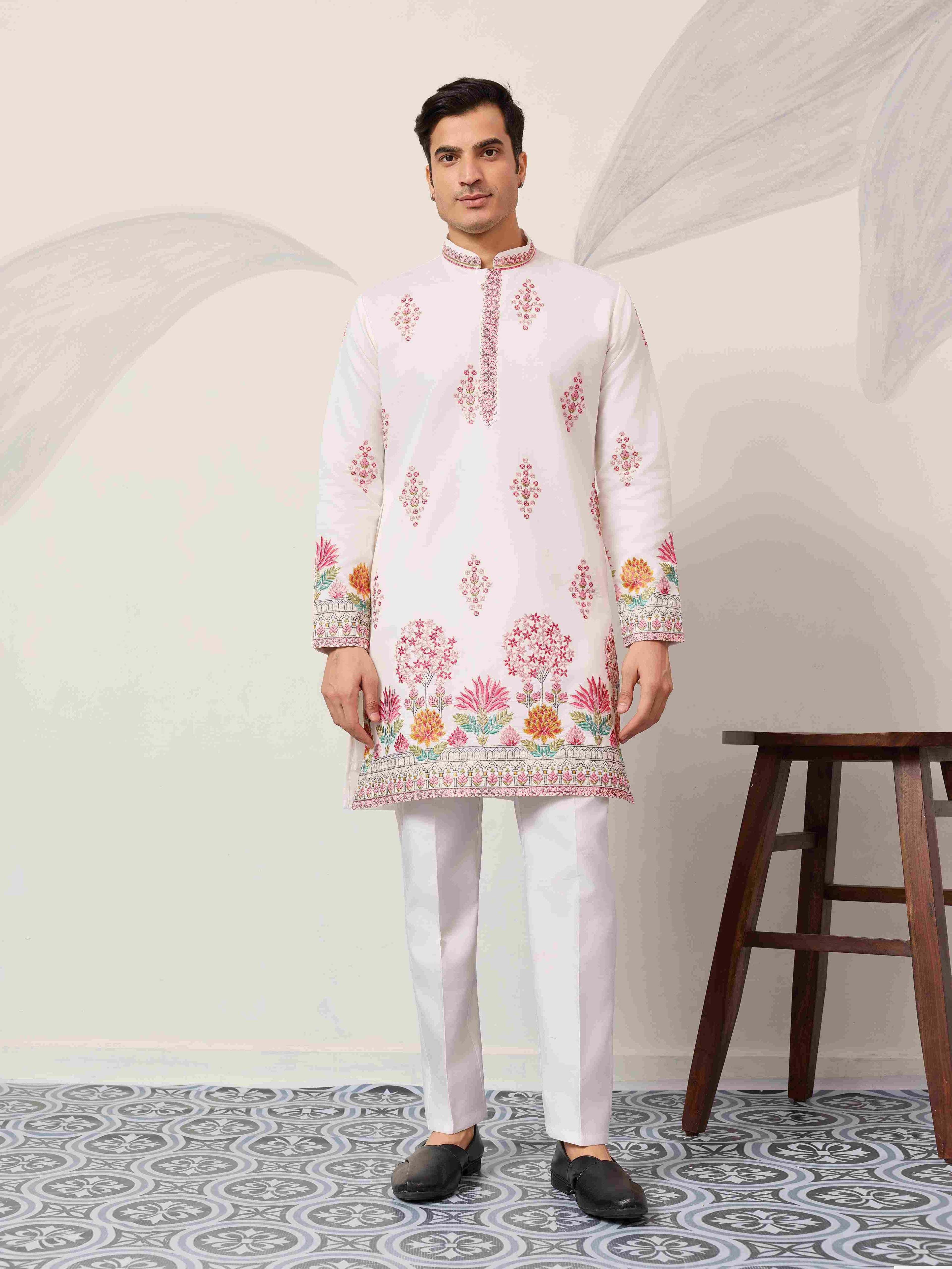 Royal Prince White Kurta Outfit for Mens Wear Collection