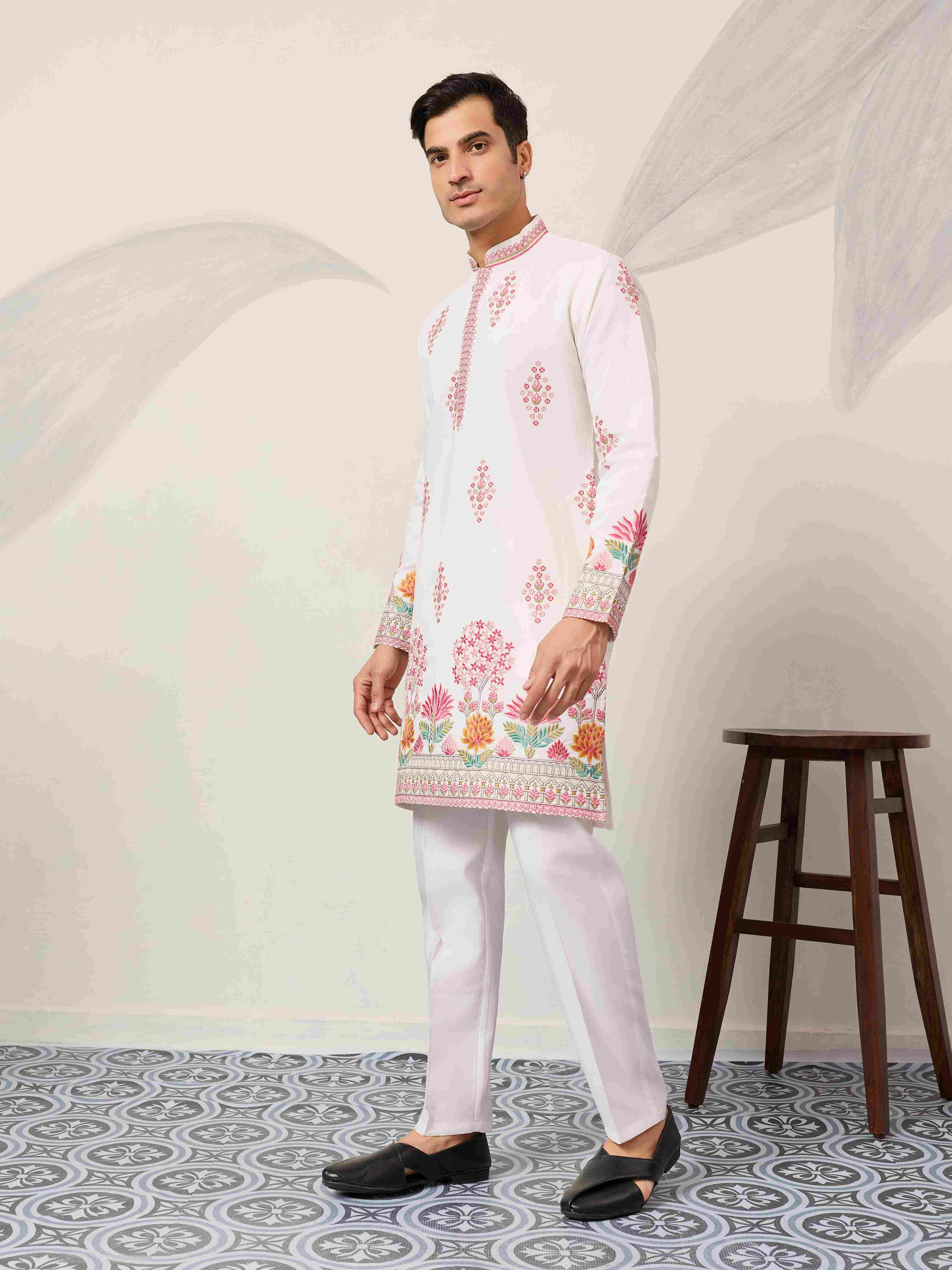 Royal Prince White Kurta Outfit for Mens Wear Collection
