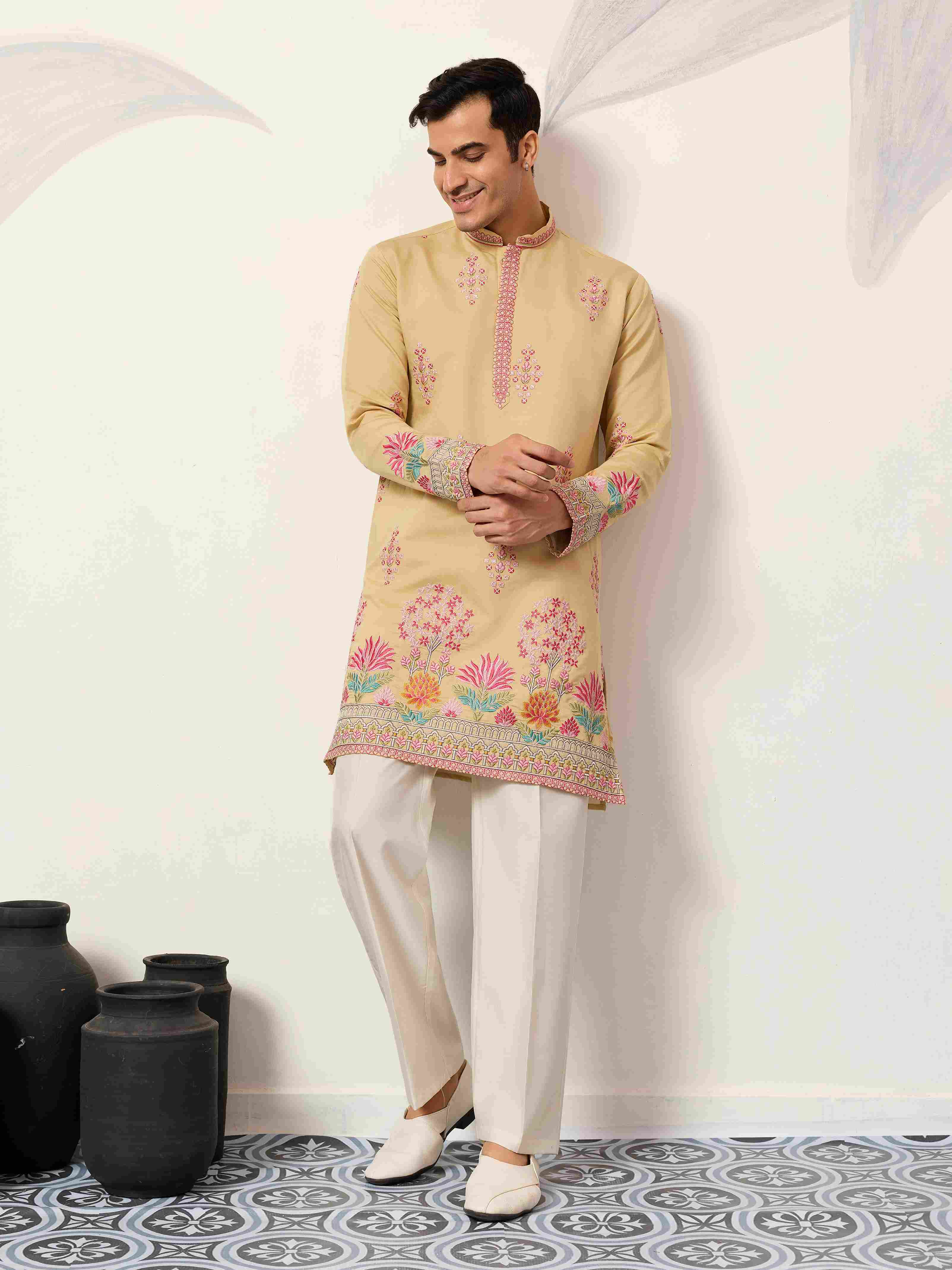 Groom Yellow Kurta for Haldi Ceremony Special for Mens