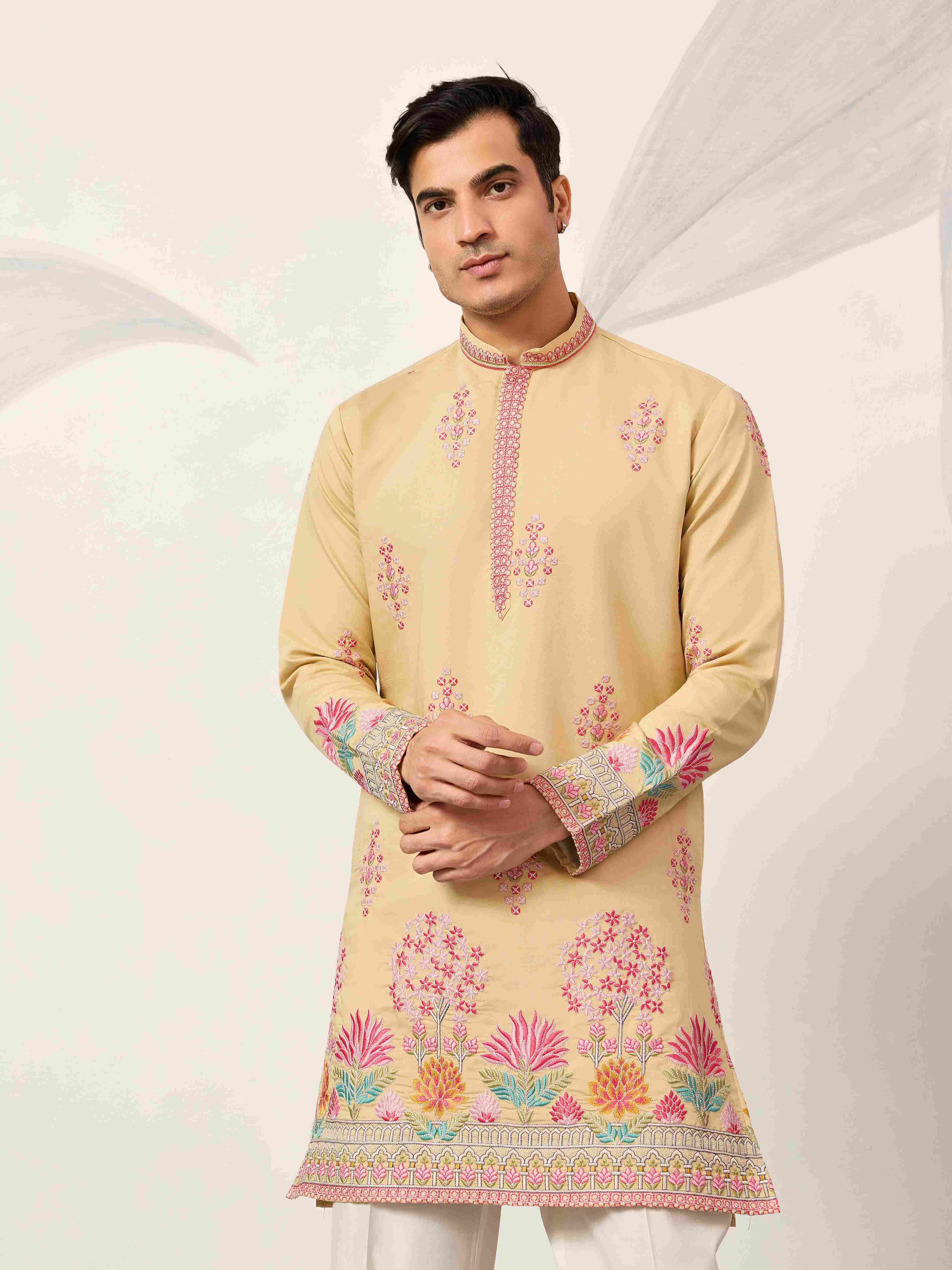Groom Yellow Kurta for Haldi Ceremony Special for Mens