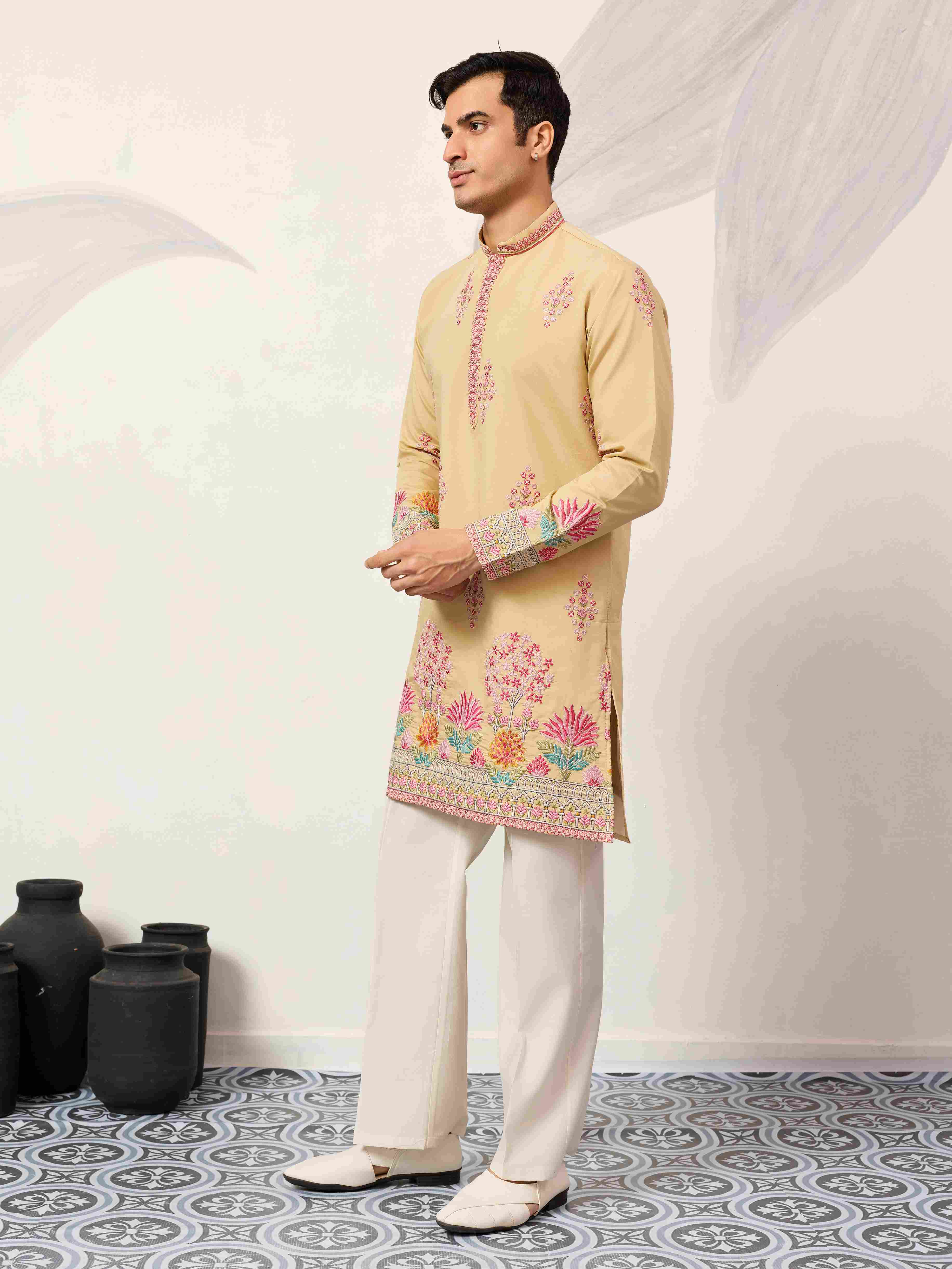 Groom Yellow Kurta for Haldi Ceremony Special for Mens