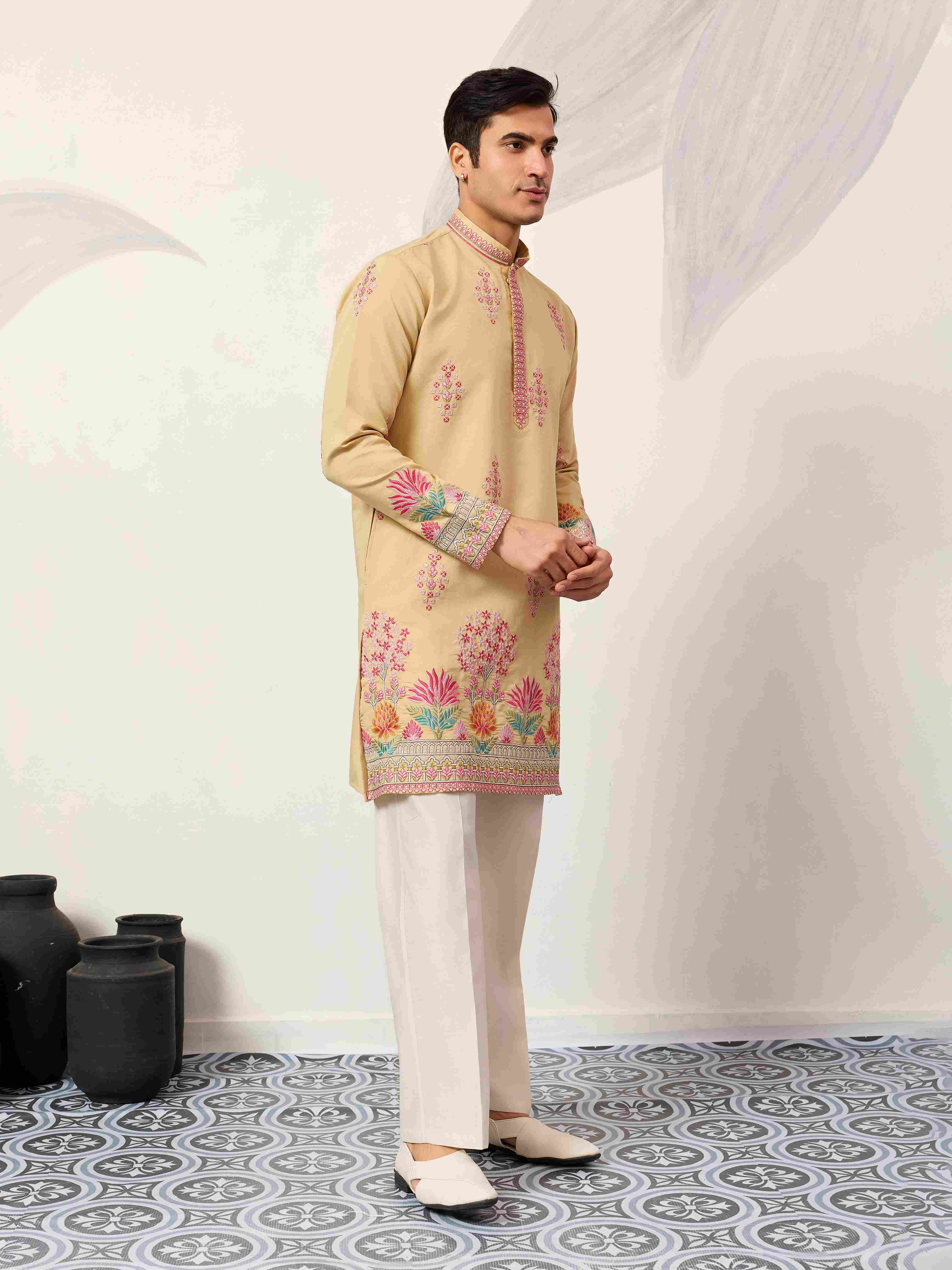 Groom Yellow Kurta for Haldi Ceremony Special for Mens