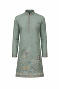 Stylish Pista Mens Wear Kurta for Wedding Occasions