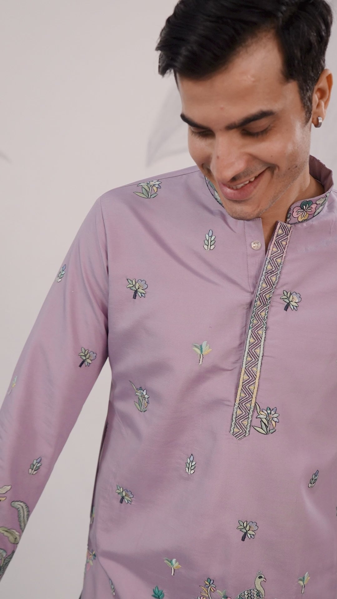 Traditional Purple Wedding Kurta for Mens Wear