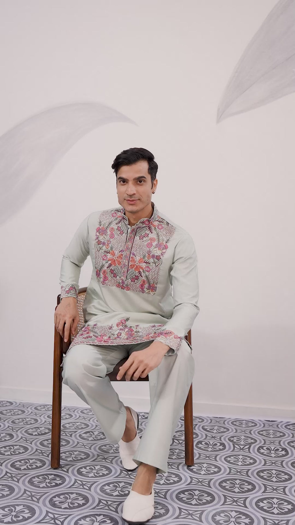 Pista Green Kurta Pant Set for Wedding & Festive Wear