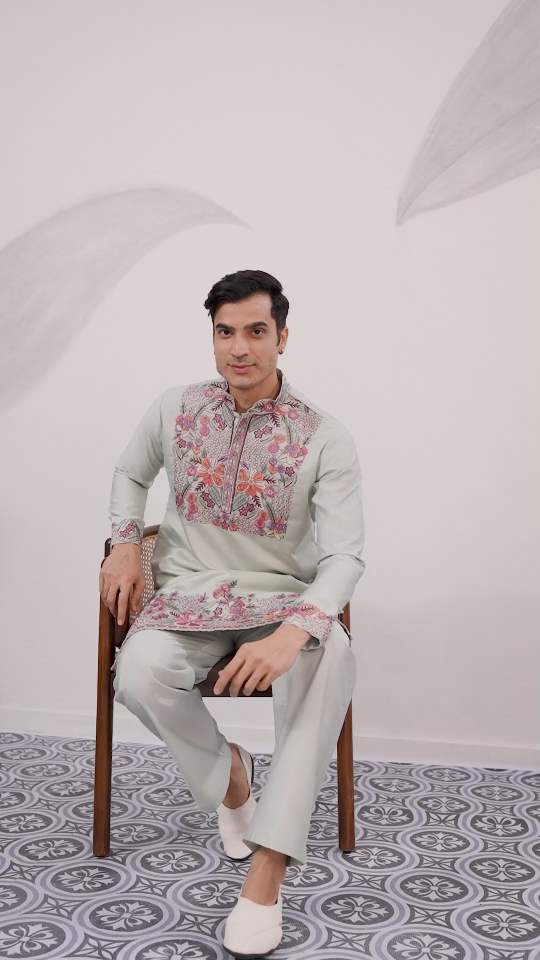 Pista Green Kurta Pant Set for Wedding & Festive Wear