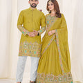 Royal Lime Green Couple Set